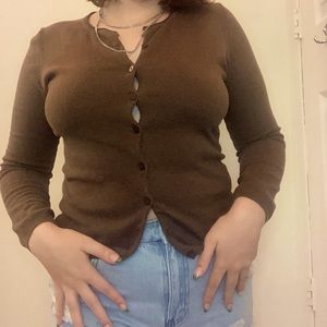 Vintage Brown Tommy Hilfiger Button up